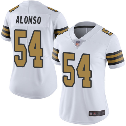 Men New Orleans Saints Limited White Kiko Alonso Jersey NFL Football #54 Rush Vapor Untouchable Jersey